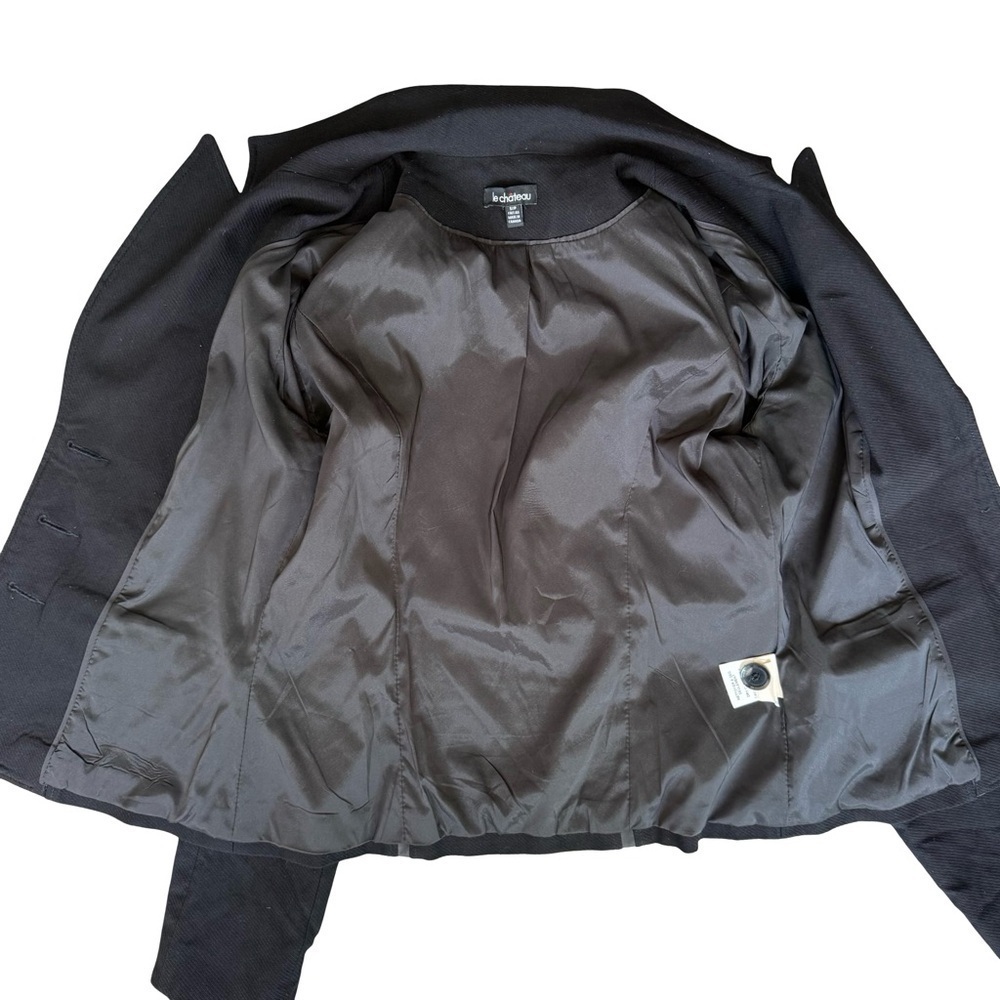 Le Chateau Classic Black Blazer Size S Work Office Formal Minimalist Evening - Picture 12 of 16
